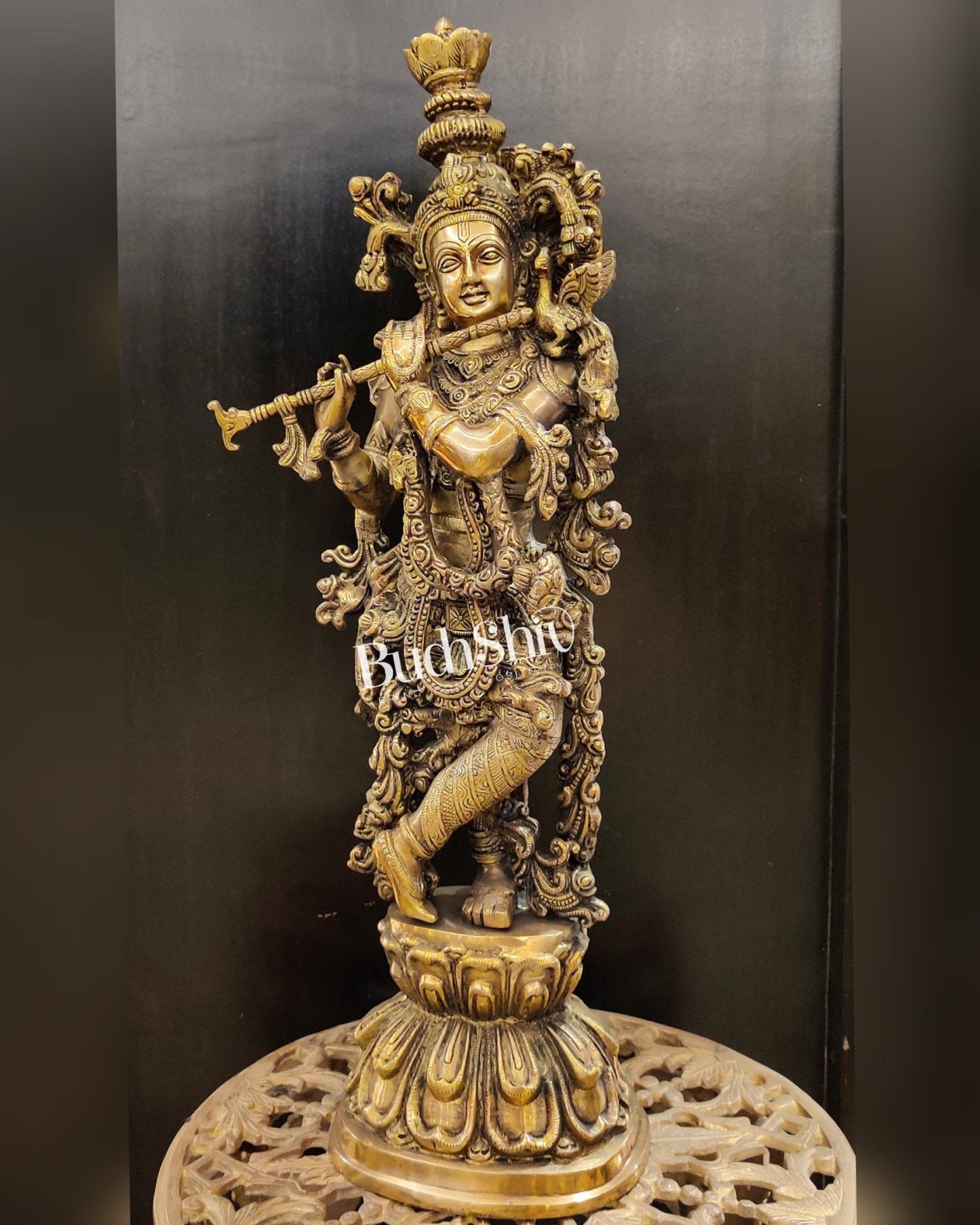Krishna Brass Statue 25 inch