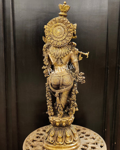 Krishna Brass Statue 25 inch