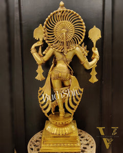 Krishna Charbhuja ( 4 arms ) Statue in Superfine Brass 31 inch