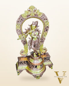 Krishna Murlidhar Brass Idol on big with Prabhavali 30 "