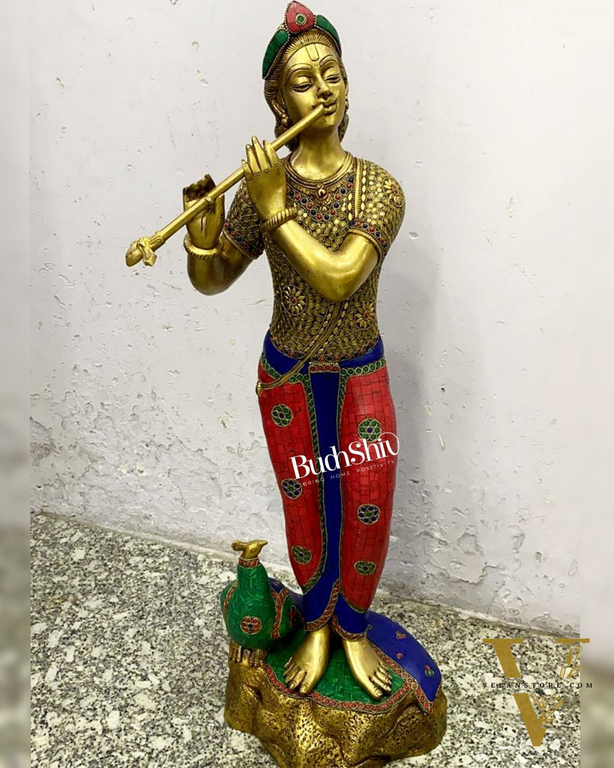 Krishna Murlidhar Brass Idol | Superfine Brass | Height 29 Inch