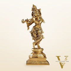 Krishna Superfine Brass Idol 15"