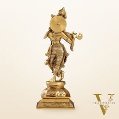 Krishna Superfine Brass Idol 15"