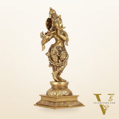 Krishna Superfine Brass Idol 15"