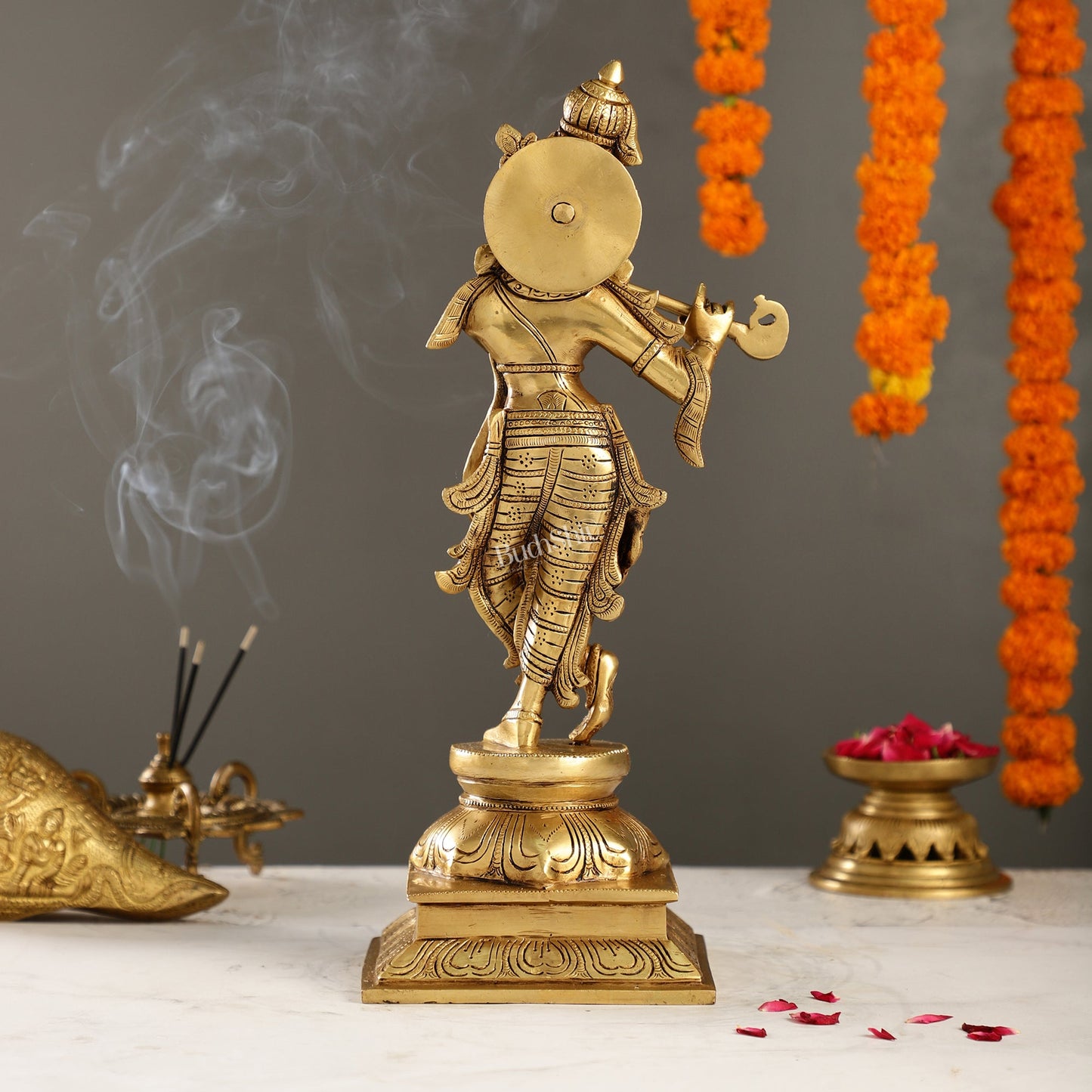 Krishna Superfine Brass Idol 15"