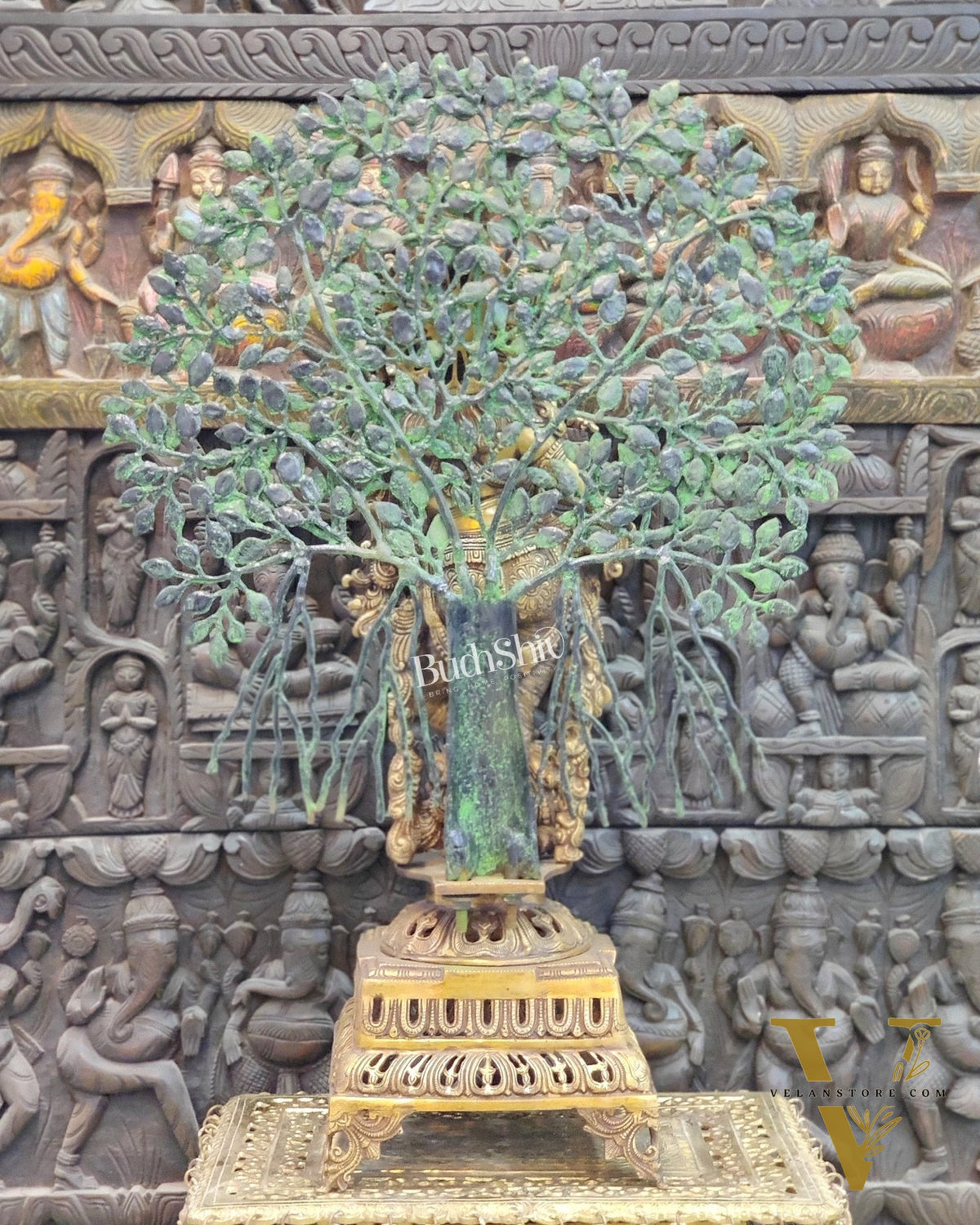 Krishna Superfine Brass Idol 36 inches With Kalpavriksha