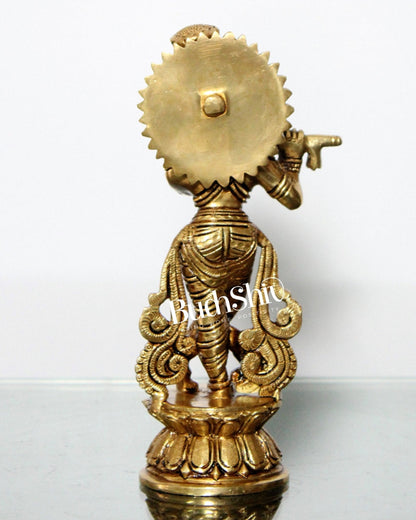 Krishna superfine brass idol 9 inch