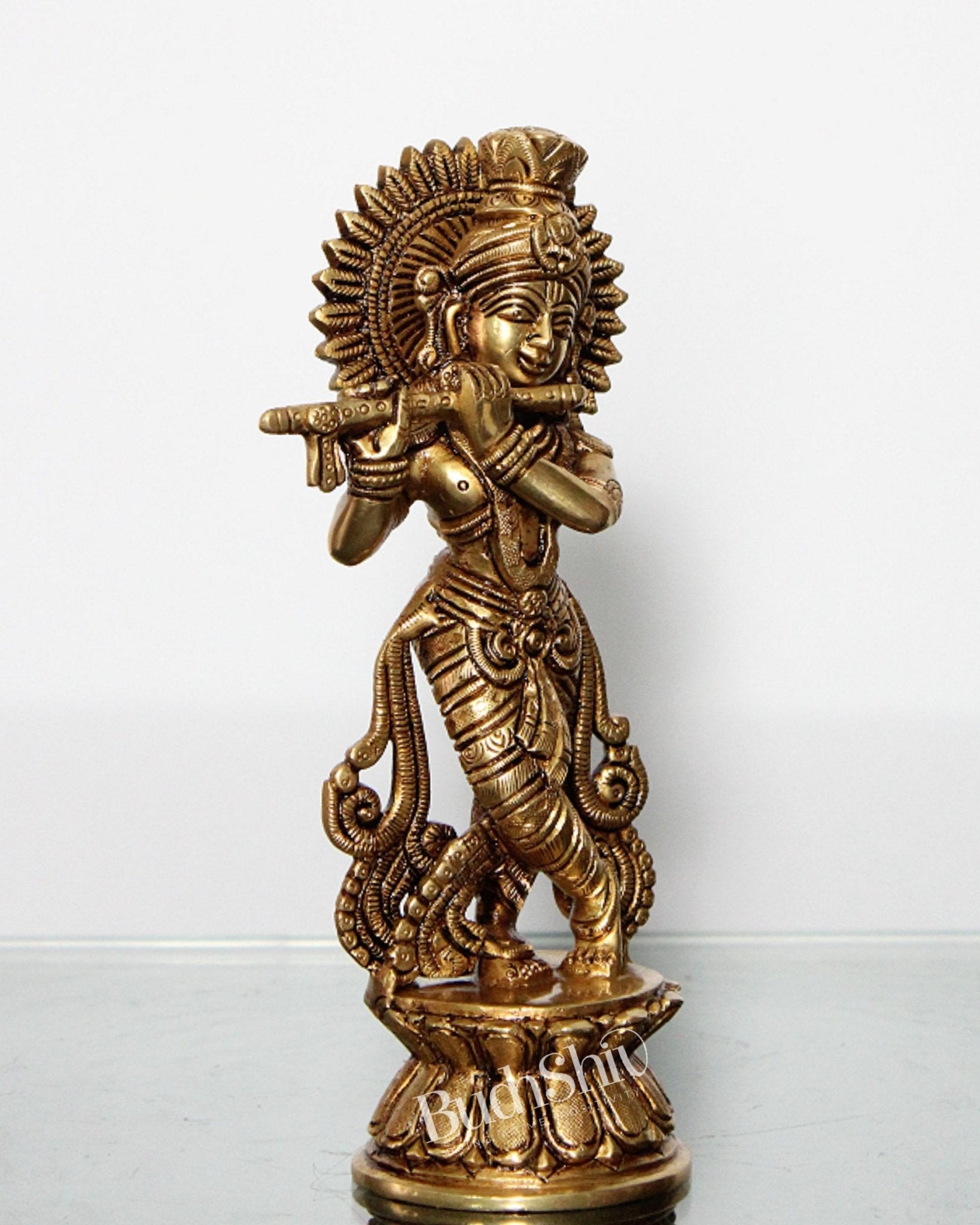 Krishna superfine brass idol 9 inch