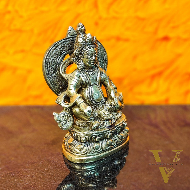 Kubera Brass Idol, 3.5" Height, Handcrafted