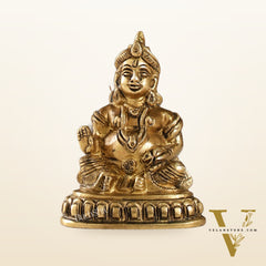 Kubera Brass Idol, 4" Height, Handcrafted