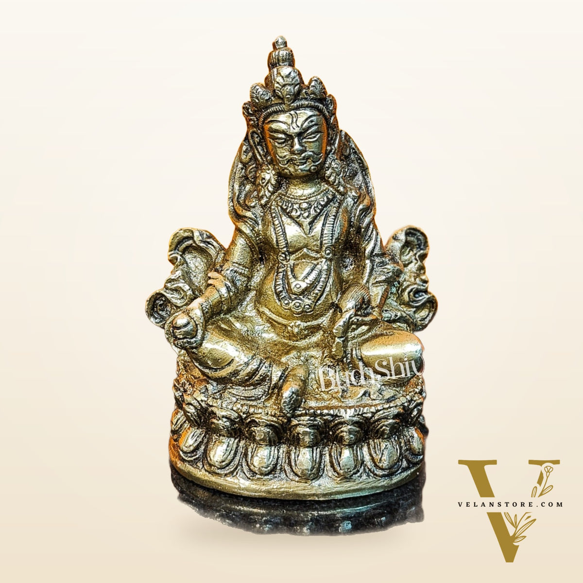 Kubera Brass Idol, 4.5" Height, Handcrafted