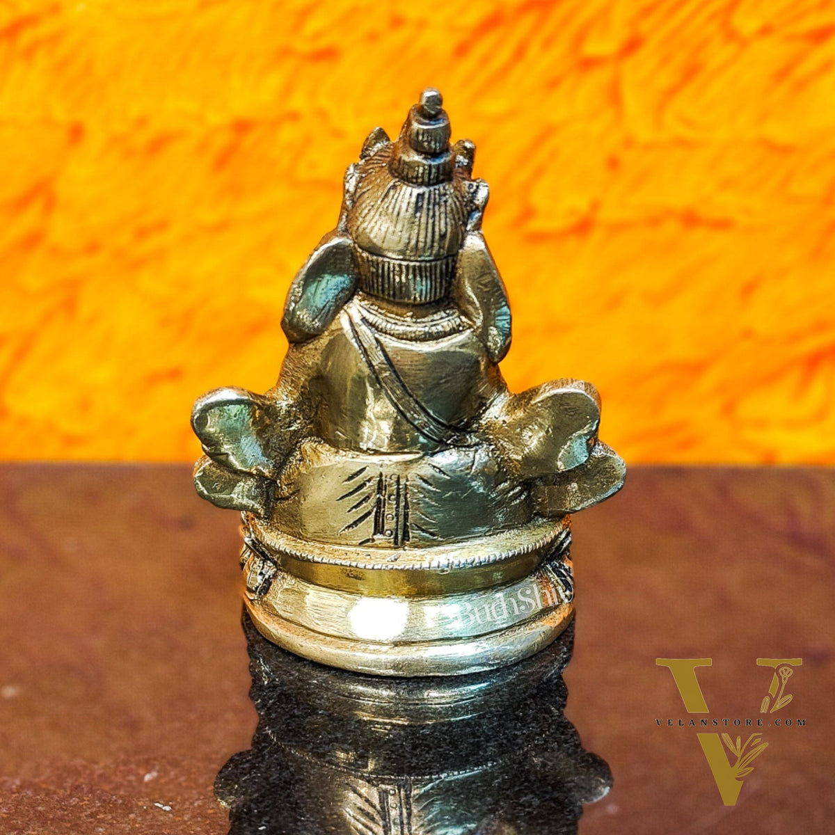 Kubera Brass Idol, 4.5" Height, Handcrafted