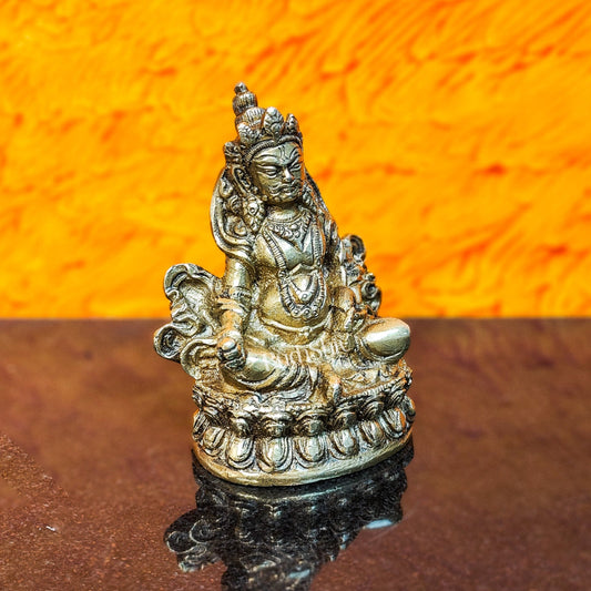 Kubera Brass Idol, 4.5" Height, Handcrafted