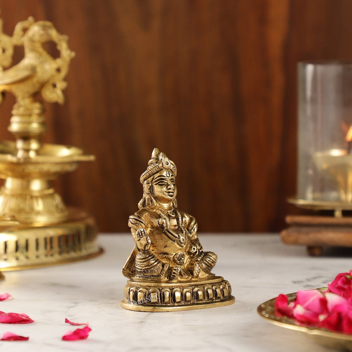 Kubera Brass Idol, 4" Height, Handcrafted
