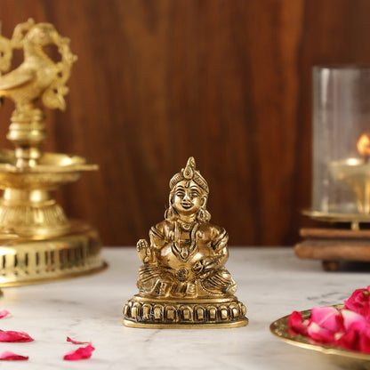 Kubera Brass Idol, 4" Height, Handcrafted