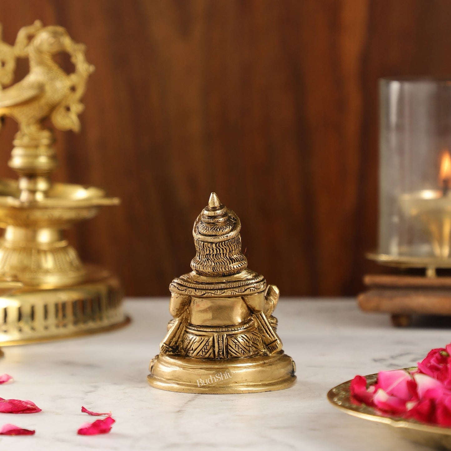 Kubera Brass Idol, 4" Height, Handcrafted