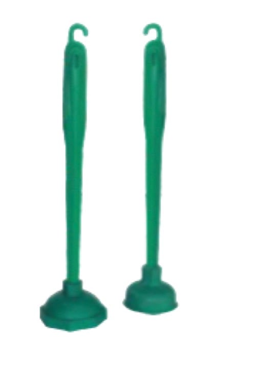 हरा गोल रबर प्लंजर - मध्यम, आकार/आयाम: 9.5 सेमी X 49.3 सेमी