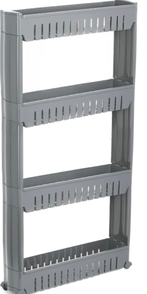 Slim Trolley Stand: 4-Wheel Lightweight Design for Easy Mobility