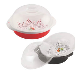 3 in 1 Dish Tub and Colander Set with Lid, Vegetable Washer with Bowl, Dishpan Strainer Basket Lettuce Washer and Dryer - Water Drain-1