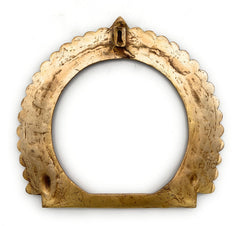 Bhunes Brass Round Prabhavali for Home Temple Decor – Traditional Deity Arch Frame, Wall Hanging Pooja Backdrop, Mandir Aura Arch, Gold, 9 Inch, 1 Piece