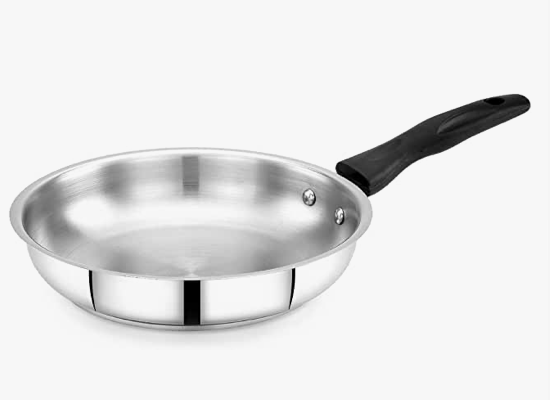 Praylady 3PLY Fry Pan, (Pots and Pan Series) (24 cms), Silver
