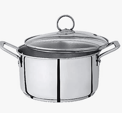 Praylady 50244-18 cm Qwallizz+ stockpot with Glass lid Pot 1.5 L with Lid (Stainless Steel, Induction Bottom)-1