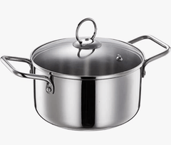 Praylady - 50214 Dura Plus Stock Pot with Glass Lid, 18 cm, Silver-1