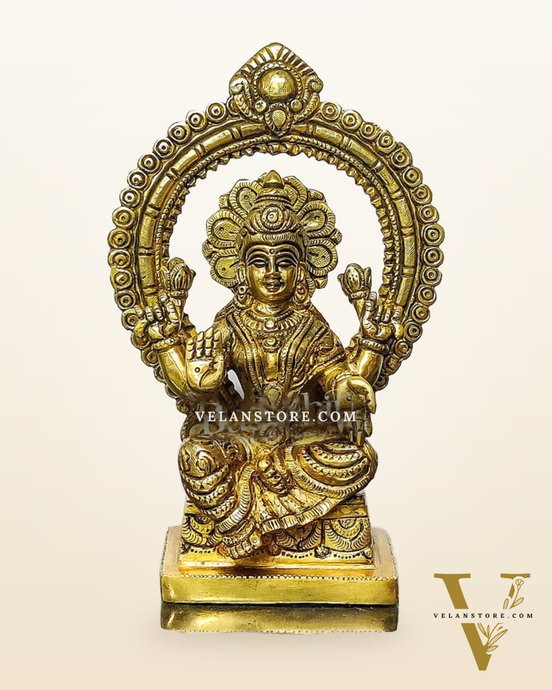 Lakshmi Brass idol with Prabhavali 8.5 "