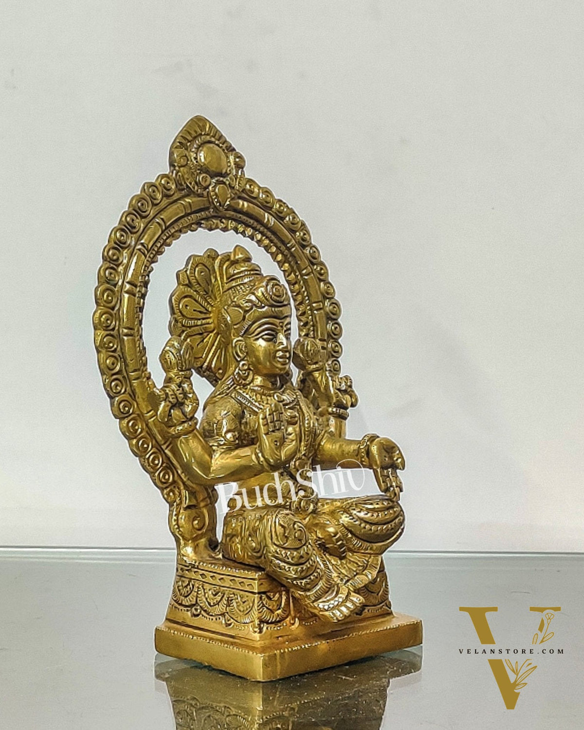 Lakshmi Brass idol with Prabhavali 8.5 "