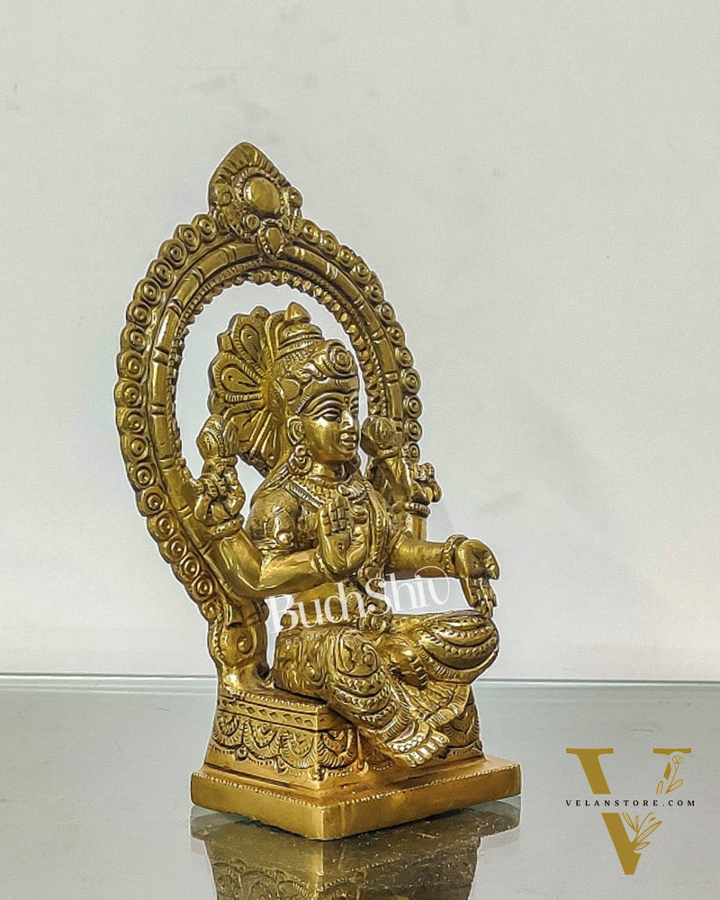 Lakshmi Brass idol with Prabhavali 8.5 "