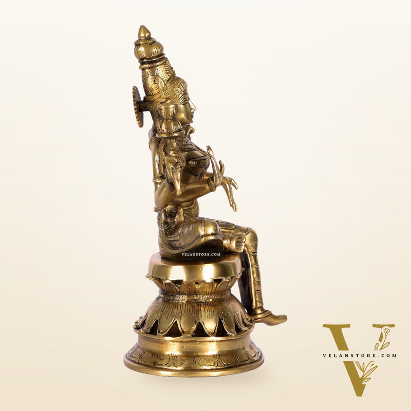 Lakshmi Brass Statue 12 inch matte
