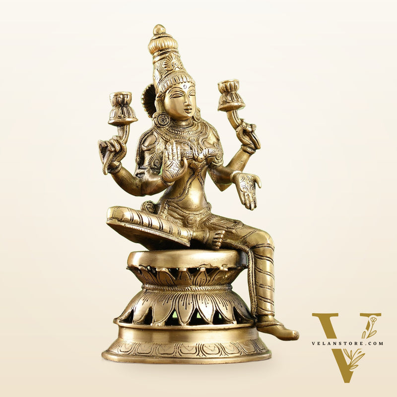 Lakshmi Brass Statue 12 inch