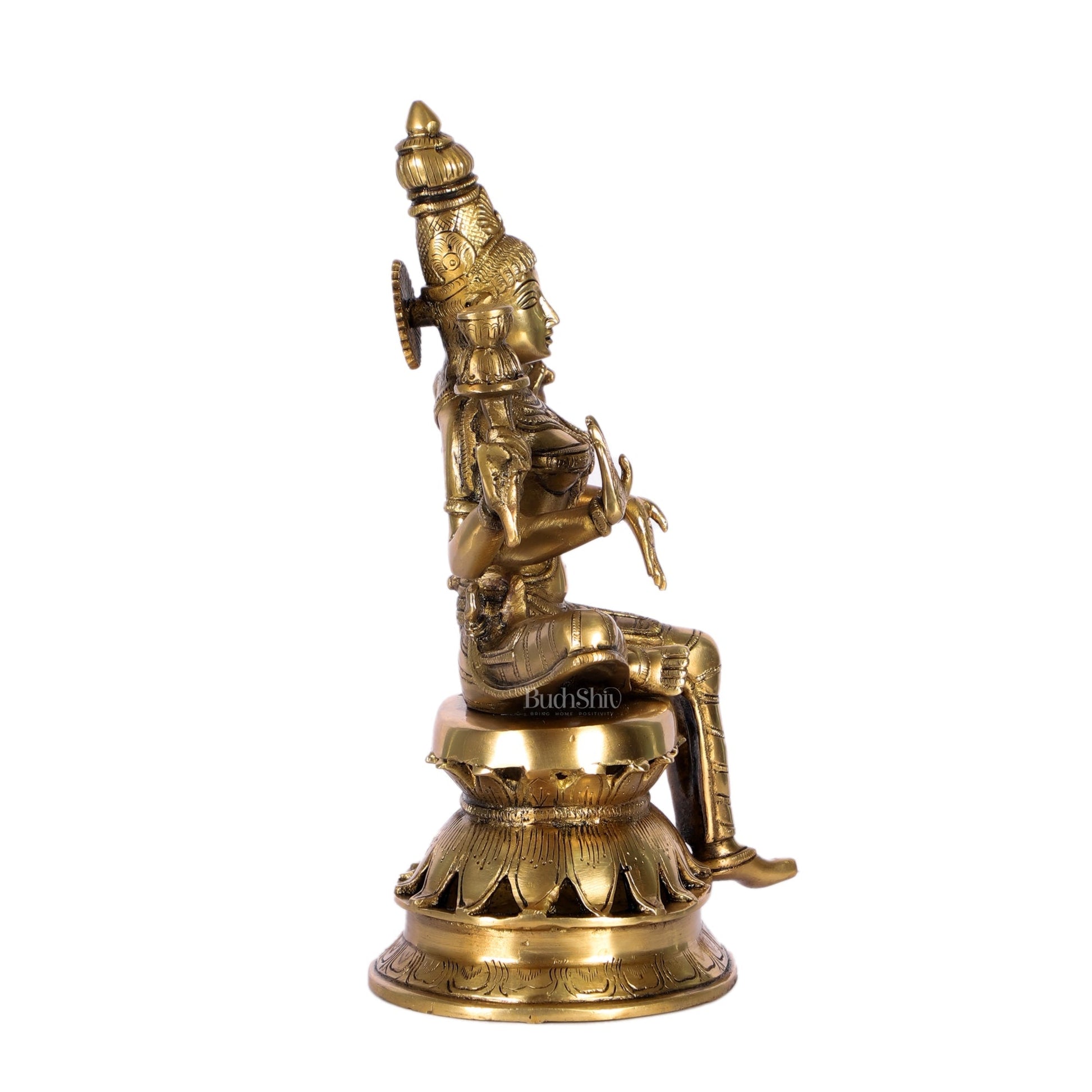 Lakshmi Brass Statue 12 inch matte