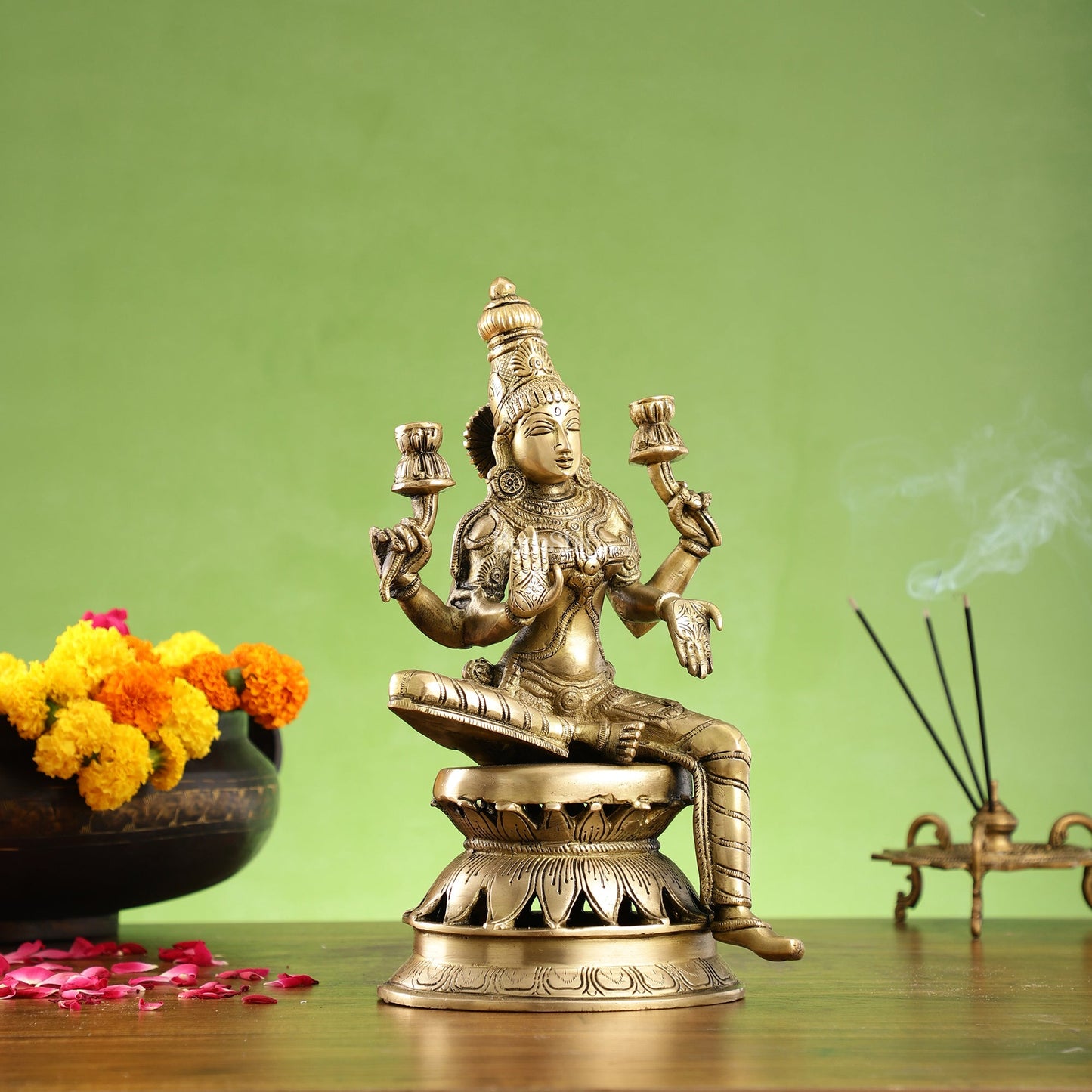 Lakshmi Brass Statue 12 inch