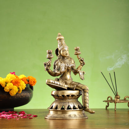 Lakshmi Brass Statue 12 inch