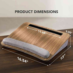 Multipurpose Laptop Lap Desk with wrist pad and storage