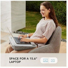 All-in-one Portable Lap Desk for Laptop, Tablet, Phone with padded cushion and extra storage