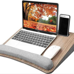 Multipurpose Laptop Lap Desk with wrist pad and storage