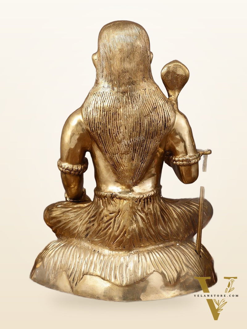 Large 35" Mahakaal Lord Shiva Sculpture - One of a Kind Brass Masterpiece