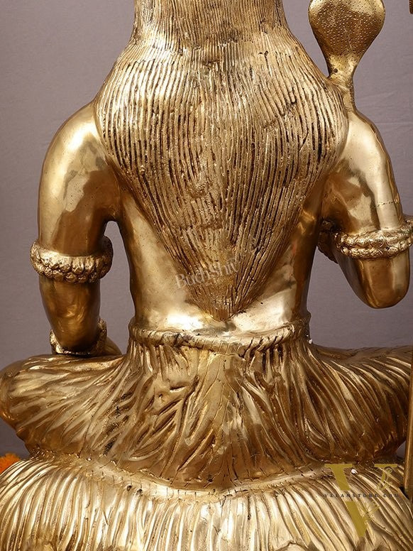 Large 35" Mahakaal Lord Shiva Sculpture - One of a Kind Brass Masterpiece