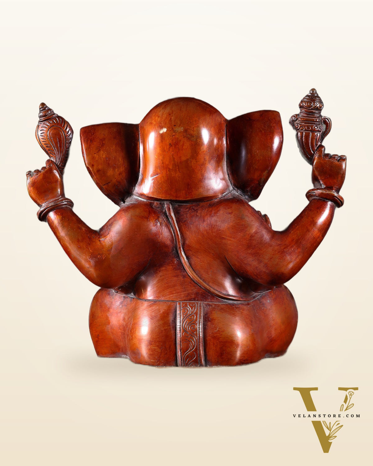 Large Brass Appu Ganesha Statue - 11 Inch dual tone