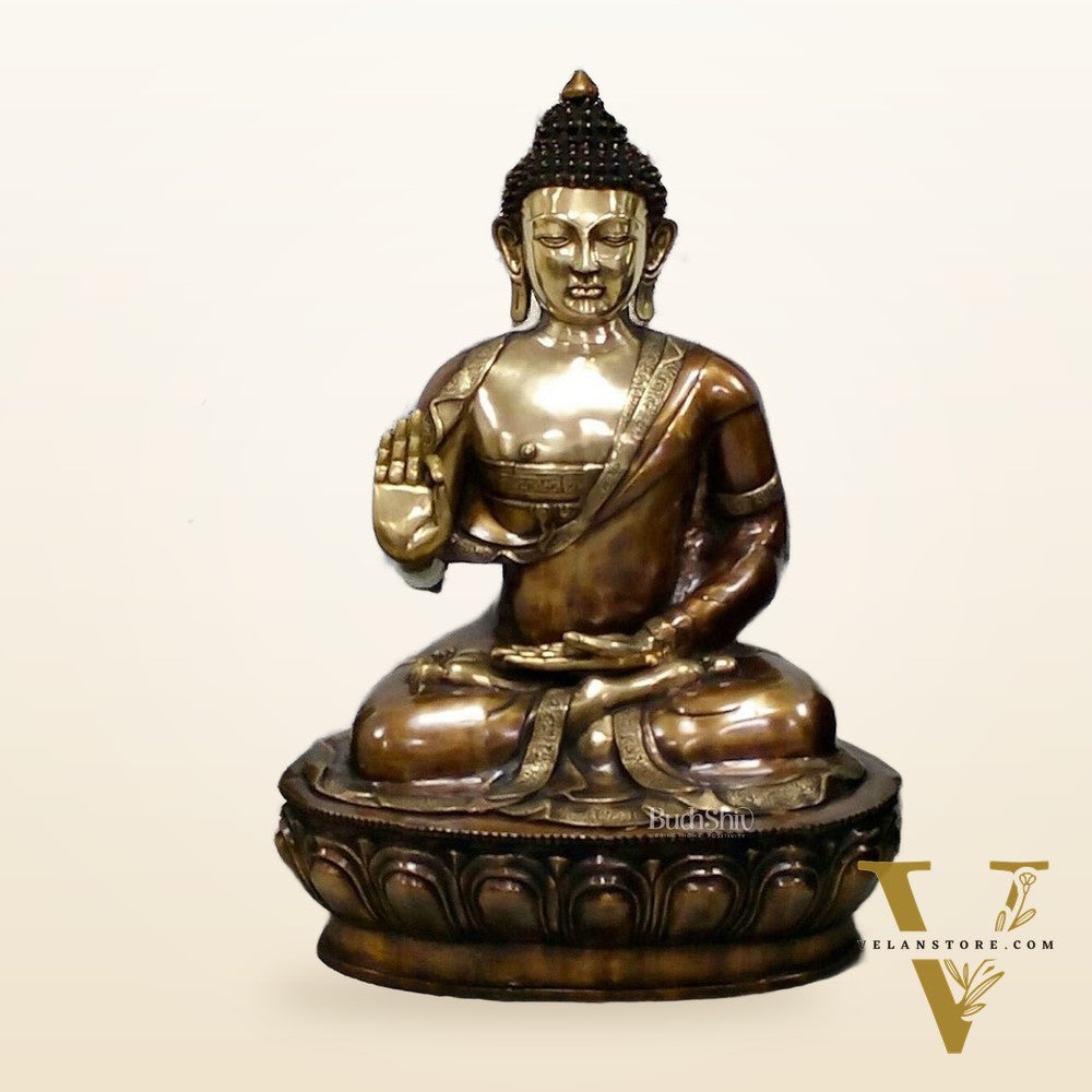 Large Brass Buddha Statue - 46 inch