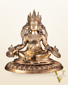 Large Brass Kubera Statue god of wealth