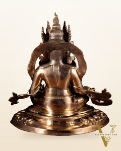 Large Brass Kubera Statue god of wealth