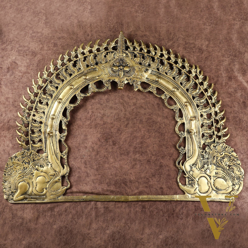Large Brass Prabhavali Frame – Superfine Wall Hanging, 24 x 31 Inch
