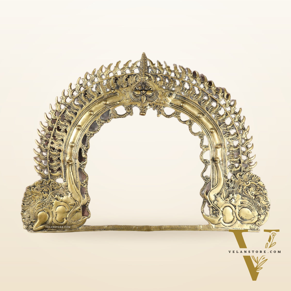 Large Brass Prabhavali Frame – Superfine Wall Hanging, 24 x 31 Inch