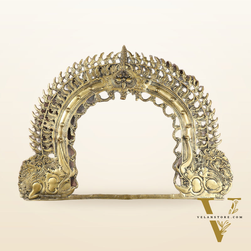Large Brass Prabhavali Frame – Superfine Wall Hanging, 24 x 31 Inch