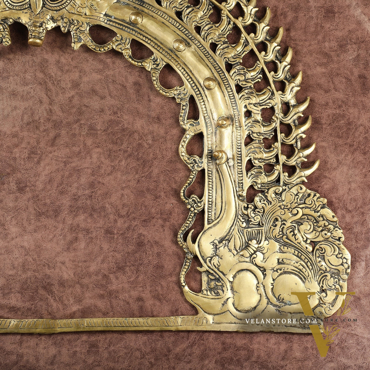 Large Brass Prabhavali Frame – Superfine Wall Hanging, 24 x 31 Inch