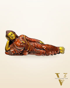 Large Brass Superfine Mahaparinirvana Sleeping Buddha Statue 48"