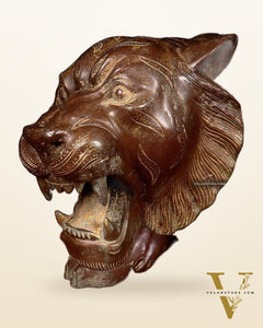 Large Bronze Tiger Sculpture – Majestic Artwork, 19"x53"x13